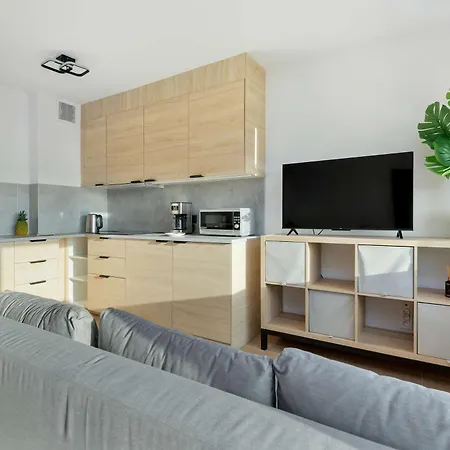 Beige And Grey In With Balcony Close To The By Renters * Gdańsk