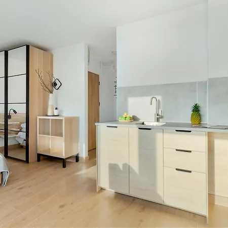 Beige And Grey In With Balcony Close To The By Renters * Gdańsk